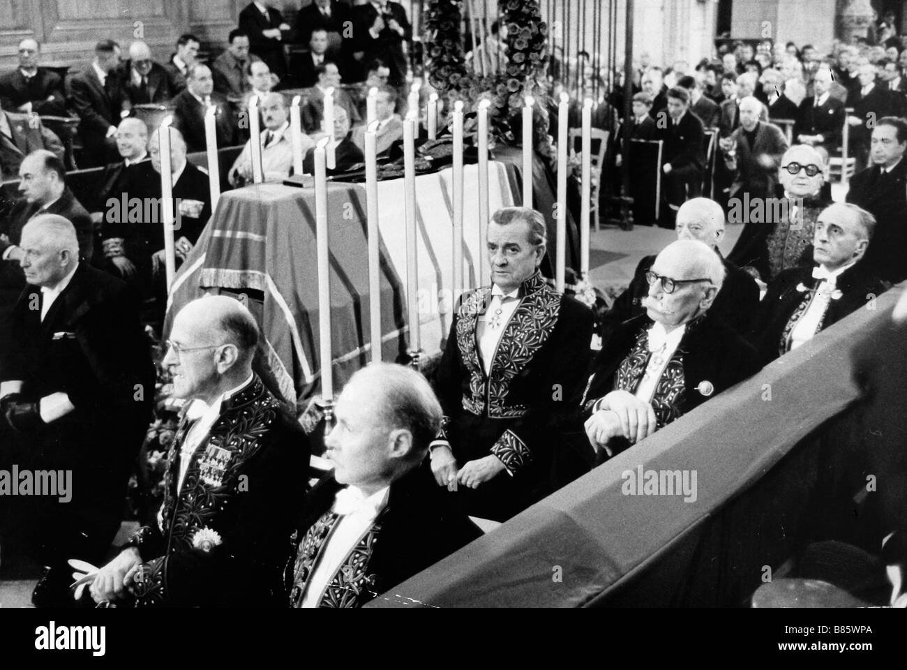 Funerali di Cocteau, 17 ottobre 1963 Foto Stock