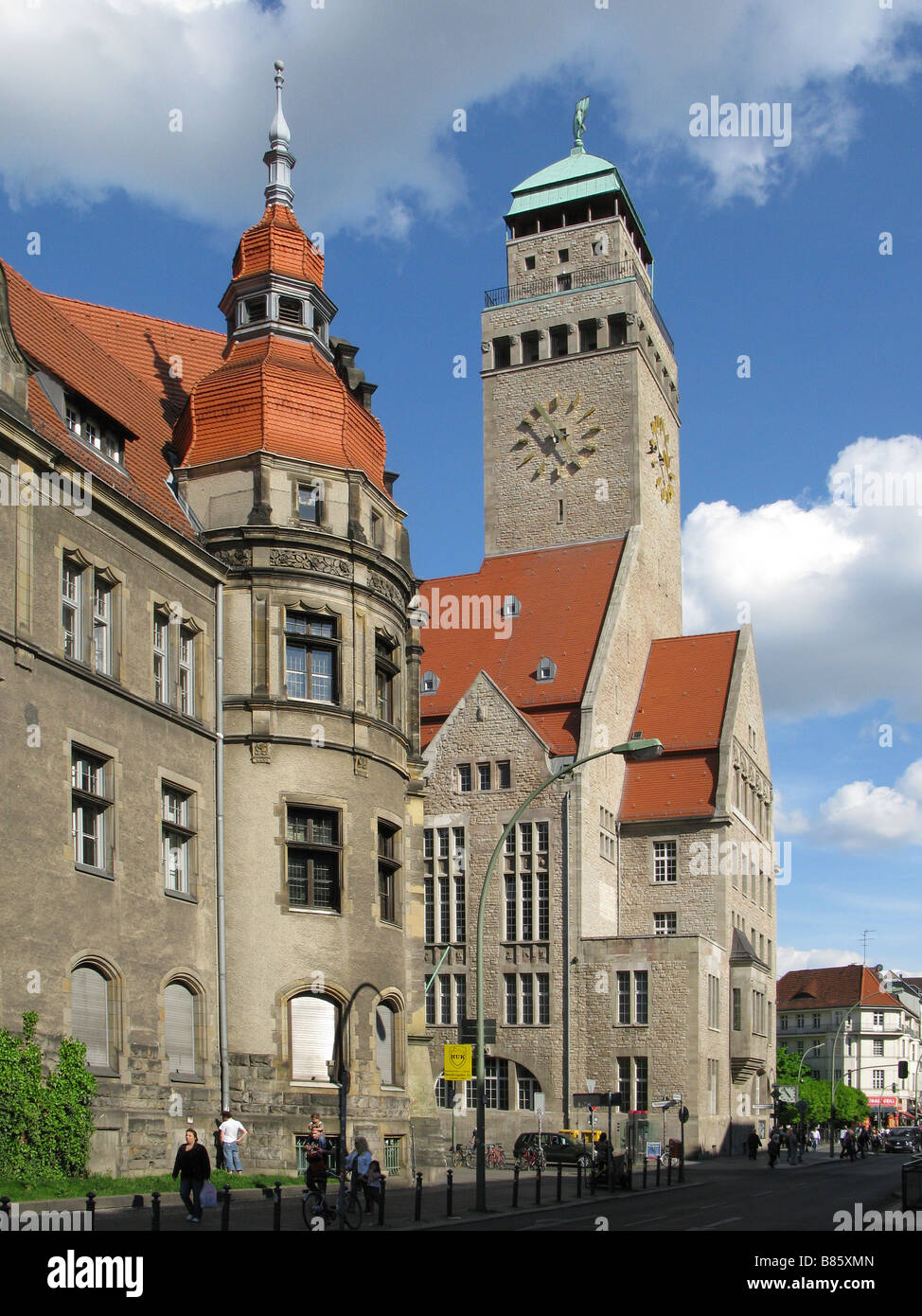 Berlin Karl Marx Strasse Rathaus Town Hall Foto Stock