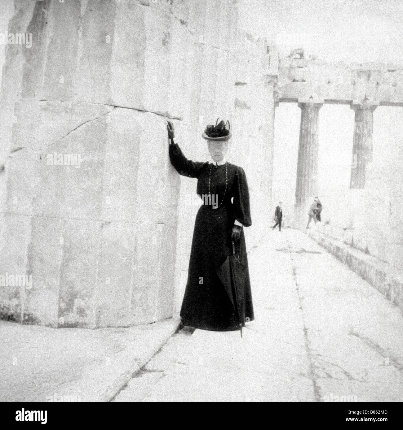 Regina Olga di Grecia sull'Acropoli Foto Stock