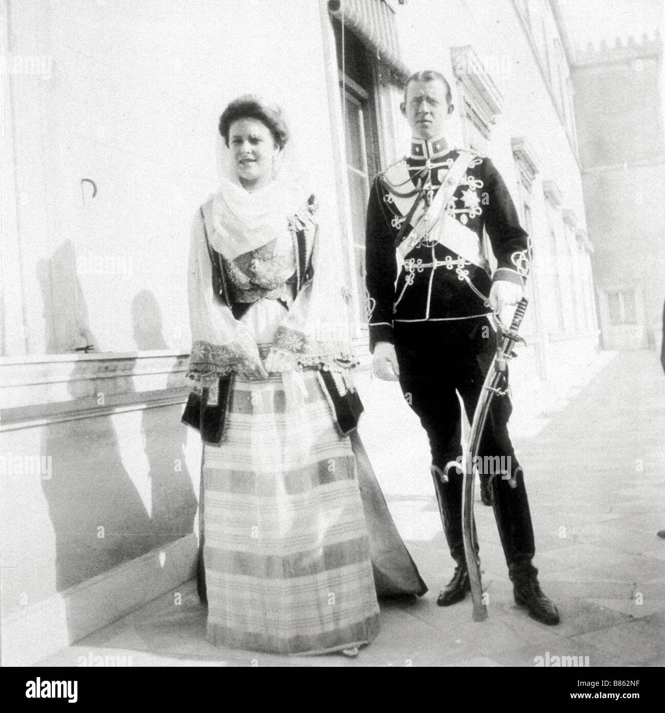 Principessa Alice e Principe Andrea di Grecia Foto Stock