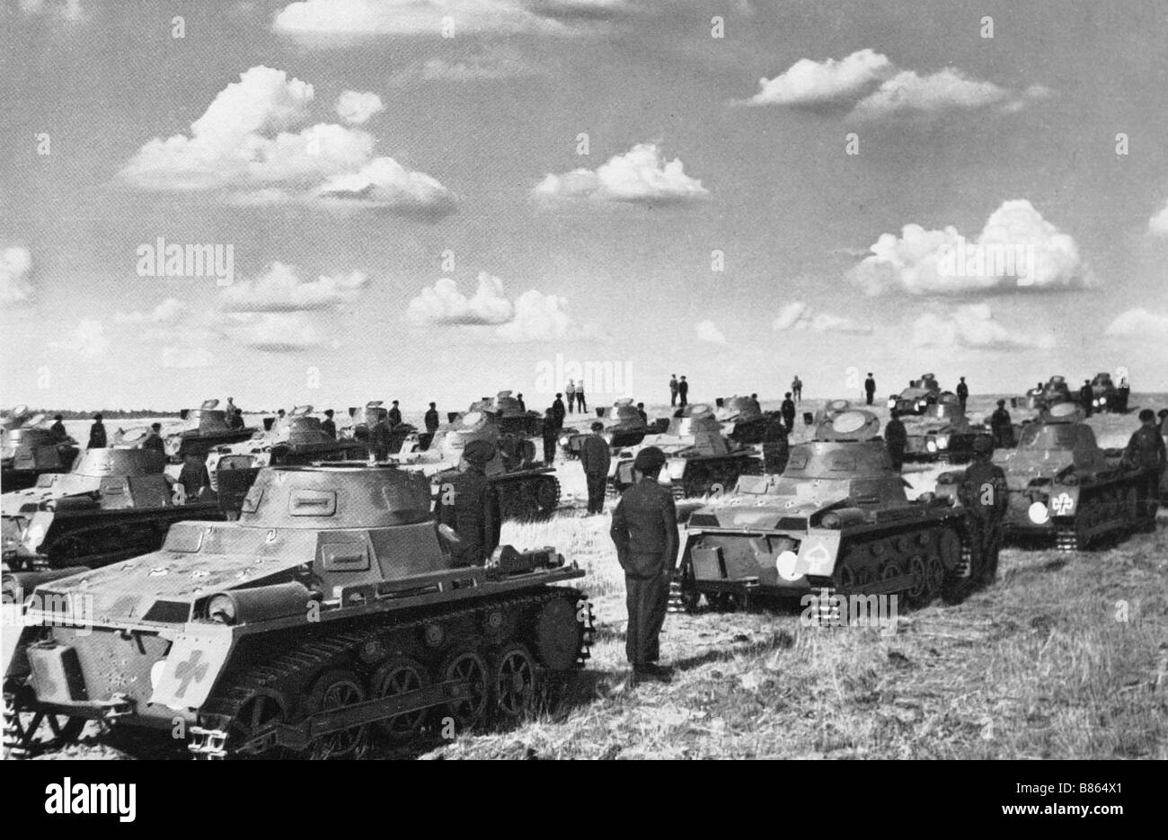 Carri armati tedeschi unità, entro la cornice del remilitarization della Germania (1935) Foto Stock