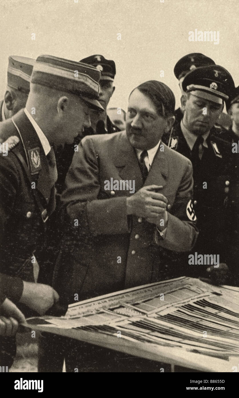 Hitler prepara il partito Rally del NSDAP (1935) Foto Stock