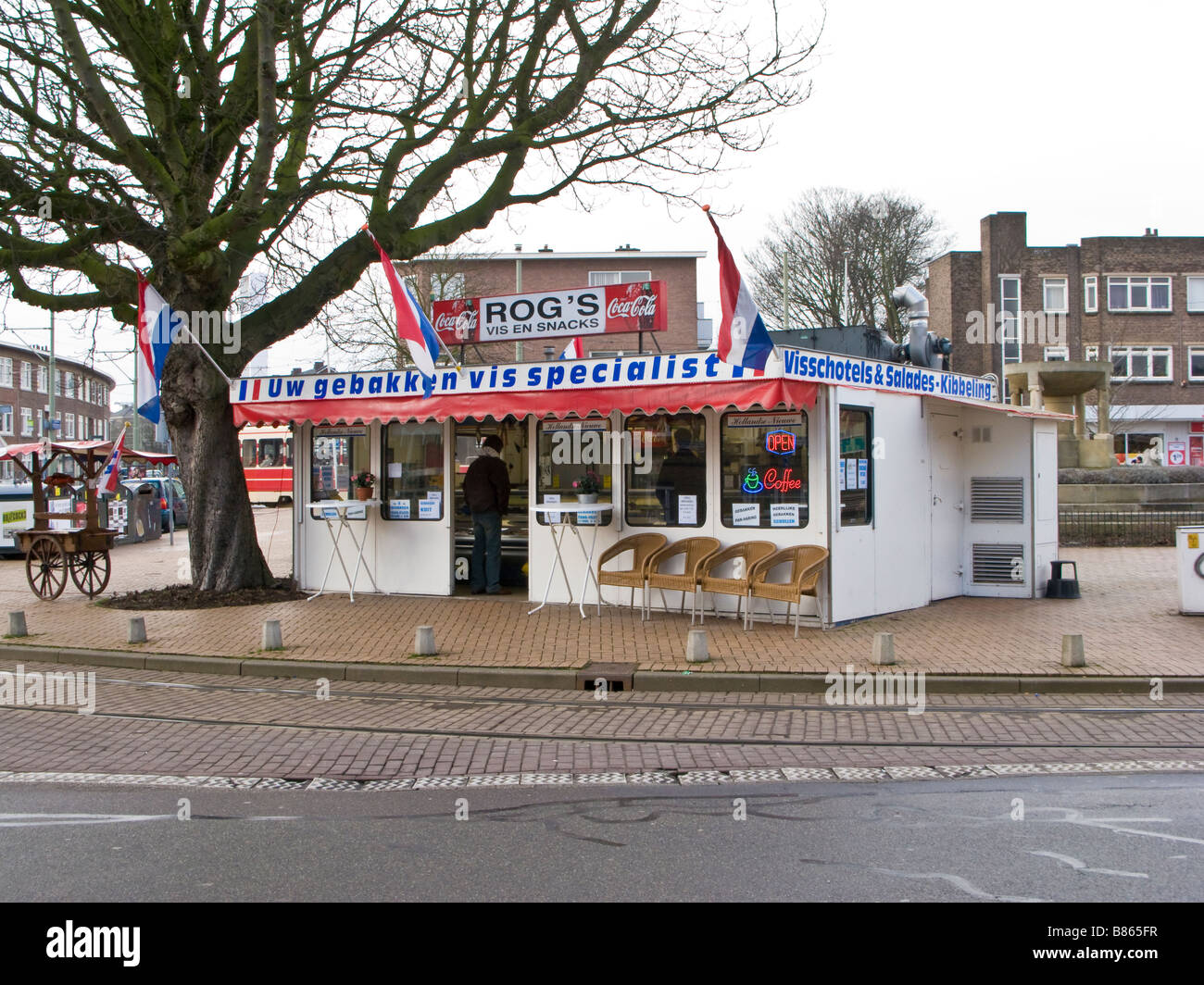 Street Cafe, l'Aia, Paesi Bassi Foto Stock