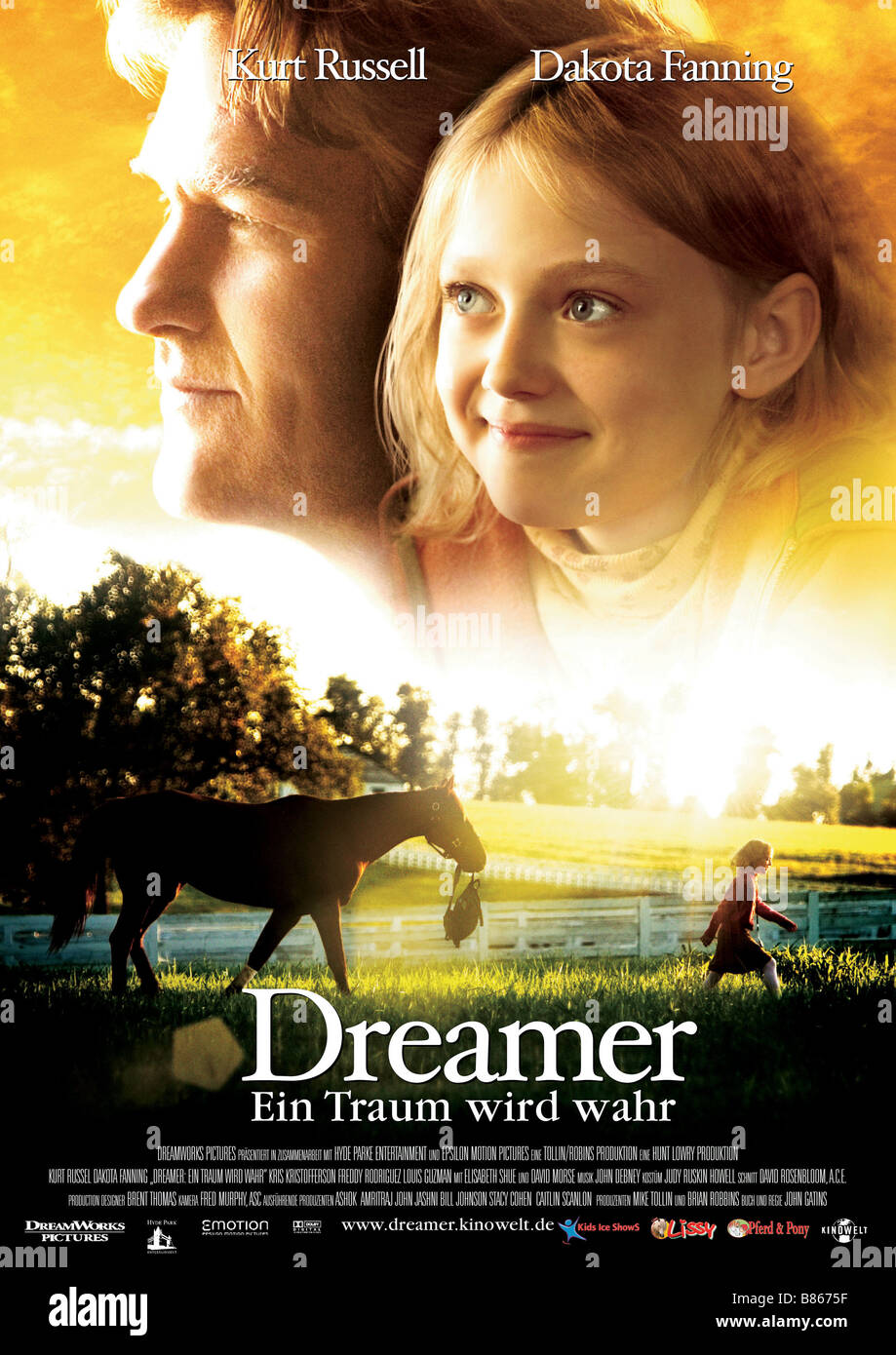 Sognatore : ispirato da una storia vera Anno : 2005 Direttore : John Gatins Kurt Russell, Dakota Fanning poster (GER) Foto Stock