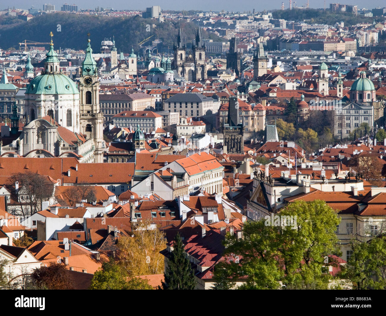 Cityscape, Città Vecchia, Praga, Praga, Repubblica Ceca, Europa Foto Stock