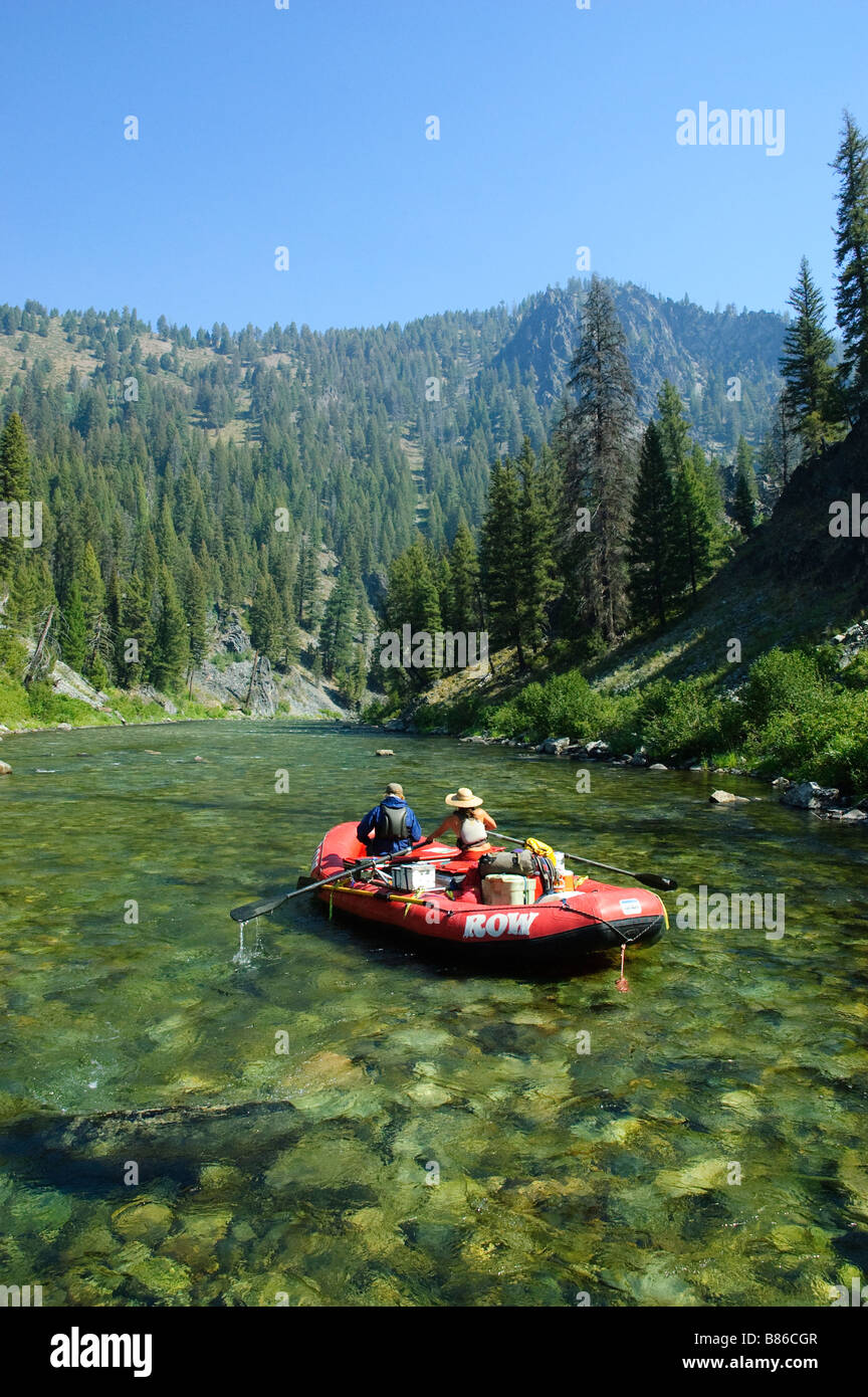 Rafting la forcella centrale Foto Stock