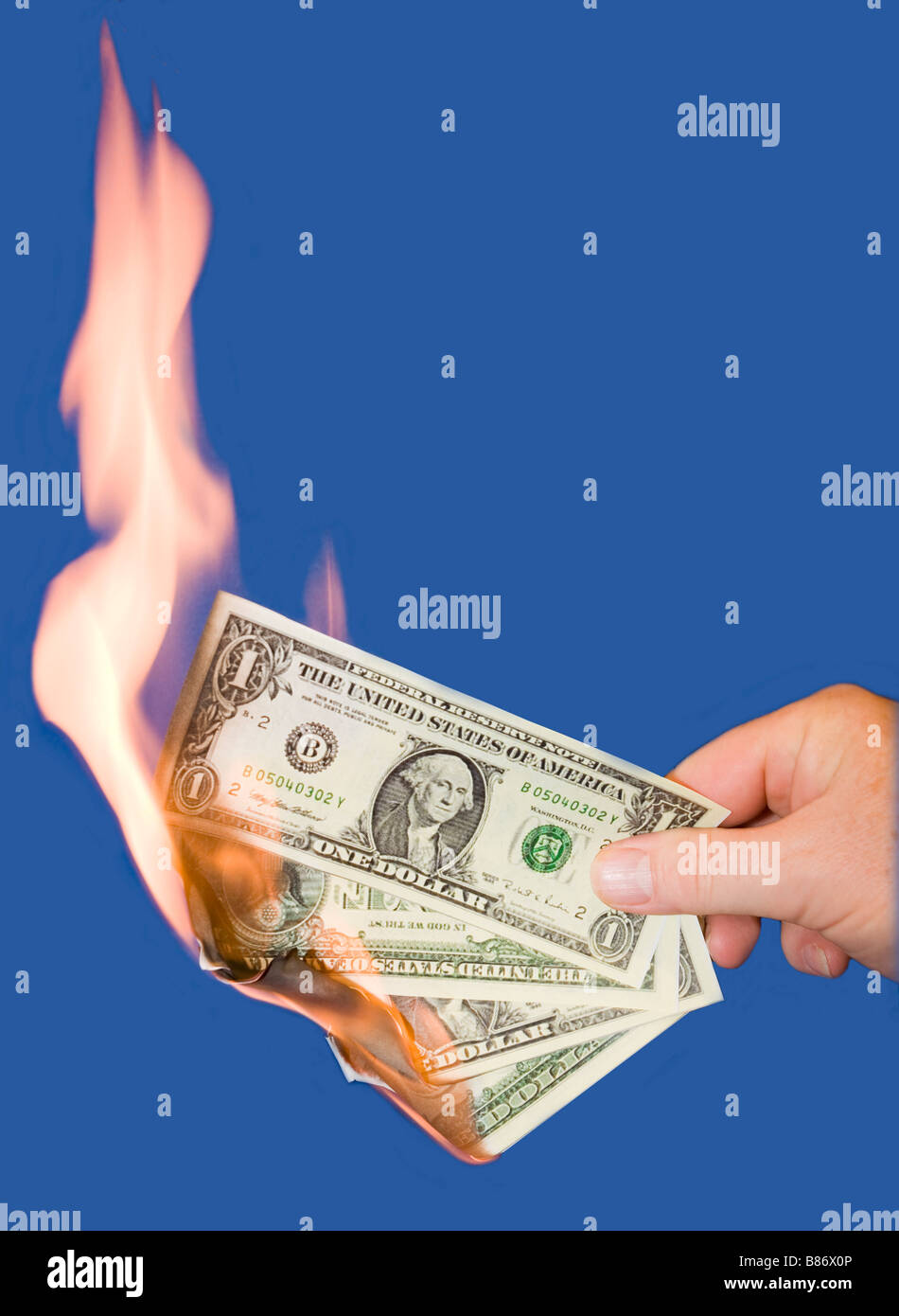Masterizzazione denaro americano Foto Stock