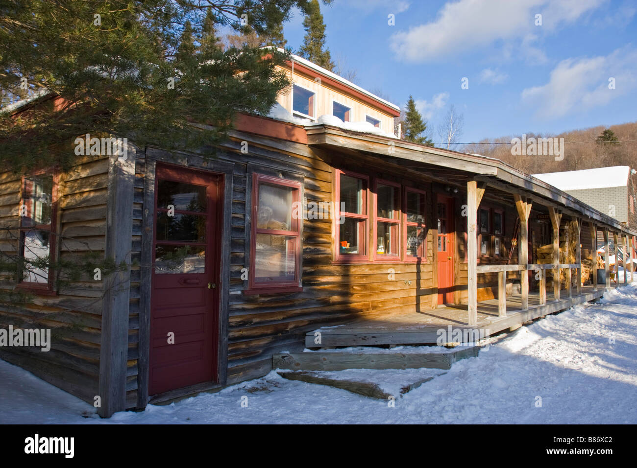 Ski lodge sul prospect mountain nel Vermont USA Foto Stock