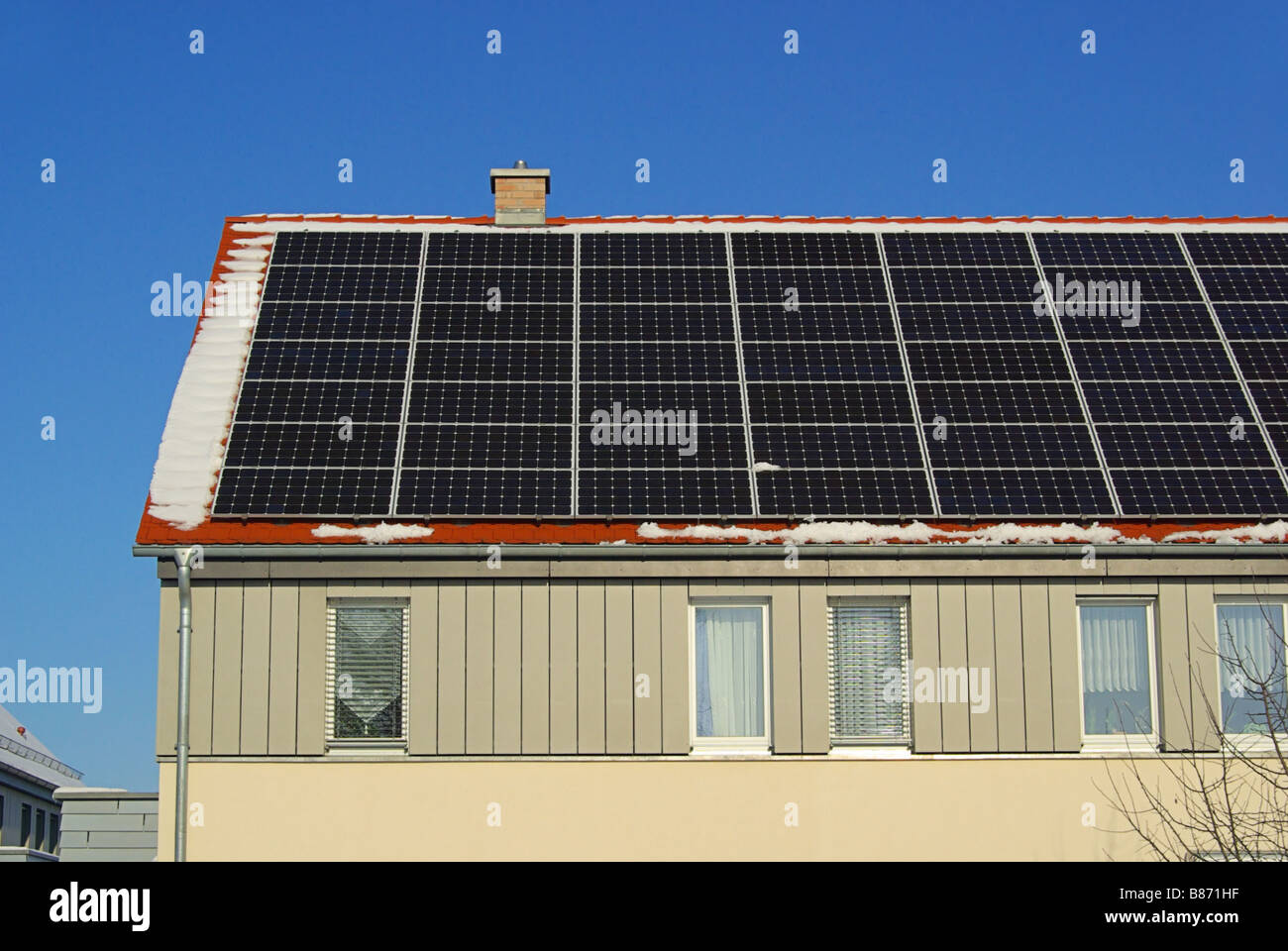 Solaranlage impianto solare 53 Foto Stock