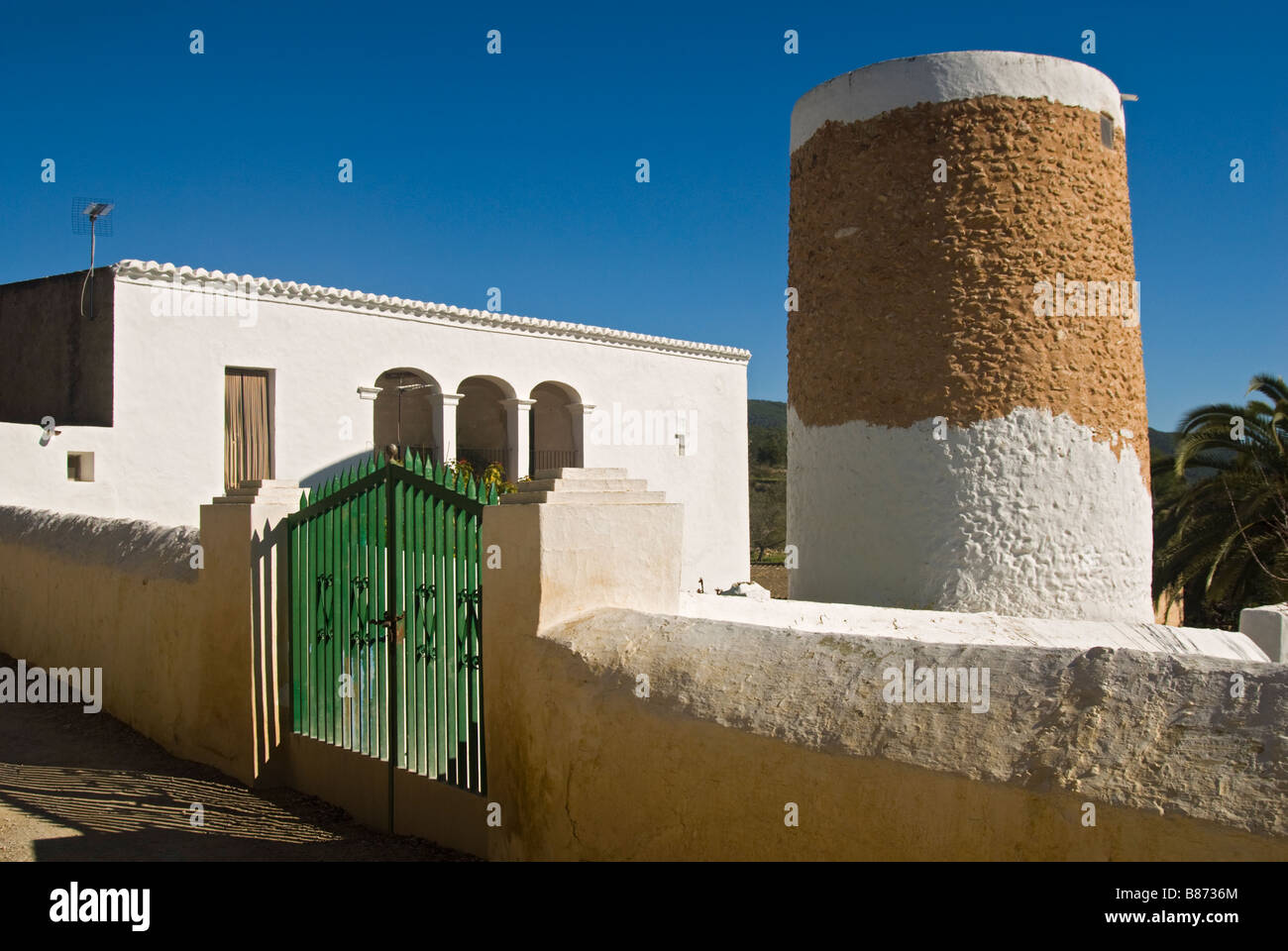 Tipico casale di campagna a Sant Llorenç de Balàfia, Ibiza, Spagna Foto Stock