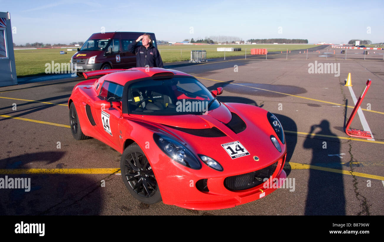 Lotus Elise a Silverstone circuito di gara Foto Stock