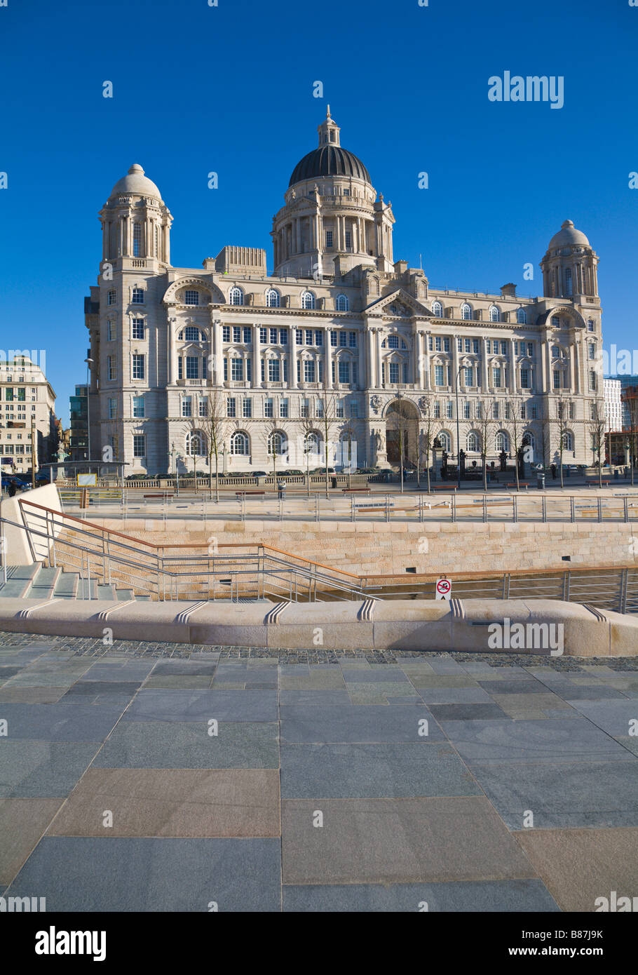 "Porto di Liverpool edificio", Waterfront, Liverpool, Merseyside England Foto Stock