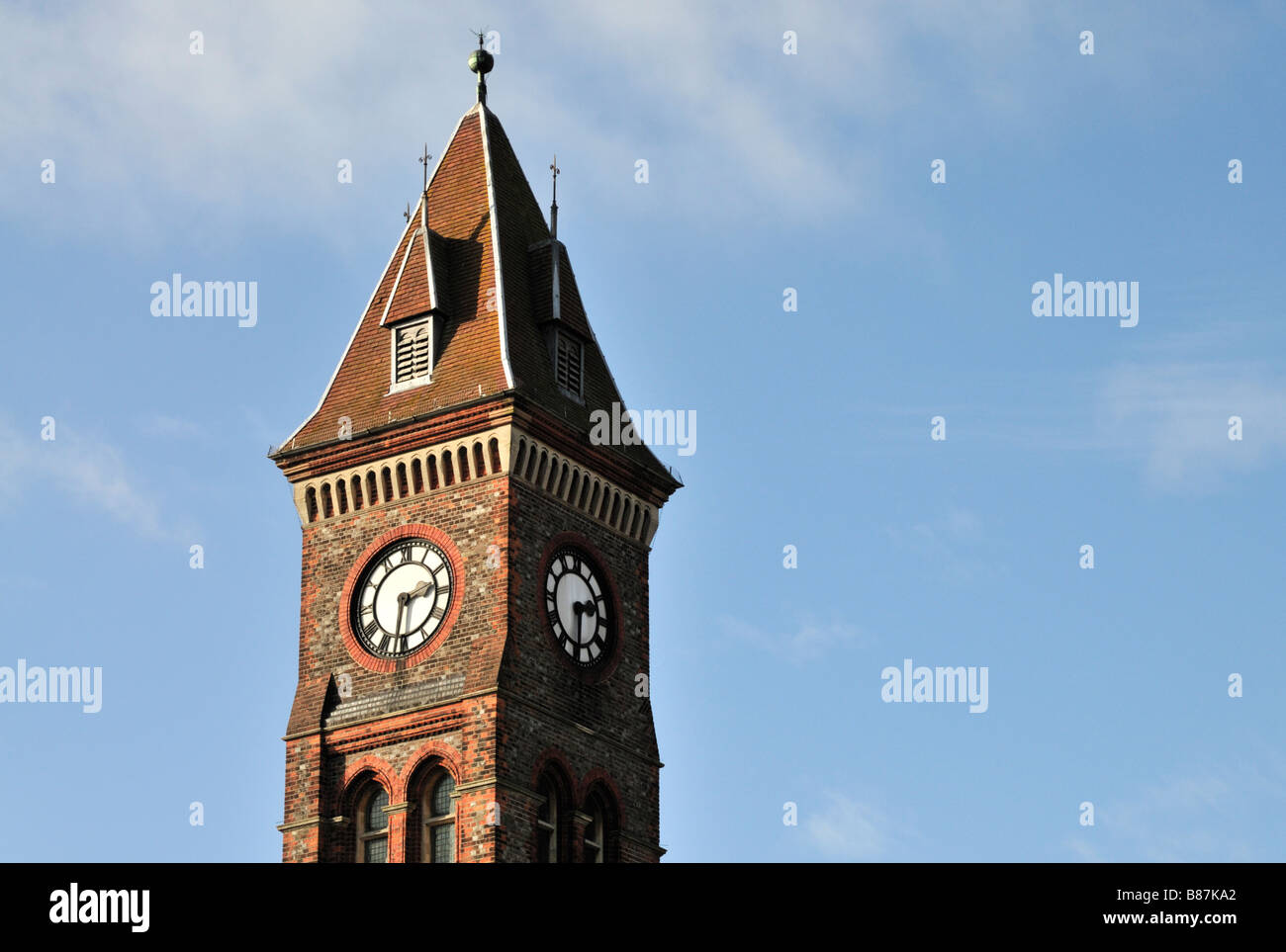 Newbury Town Hall tower, Newbury, Berkshire, Regno Unito Foto Stock