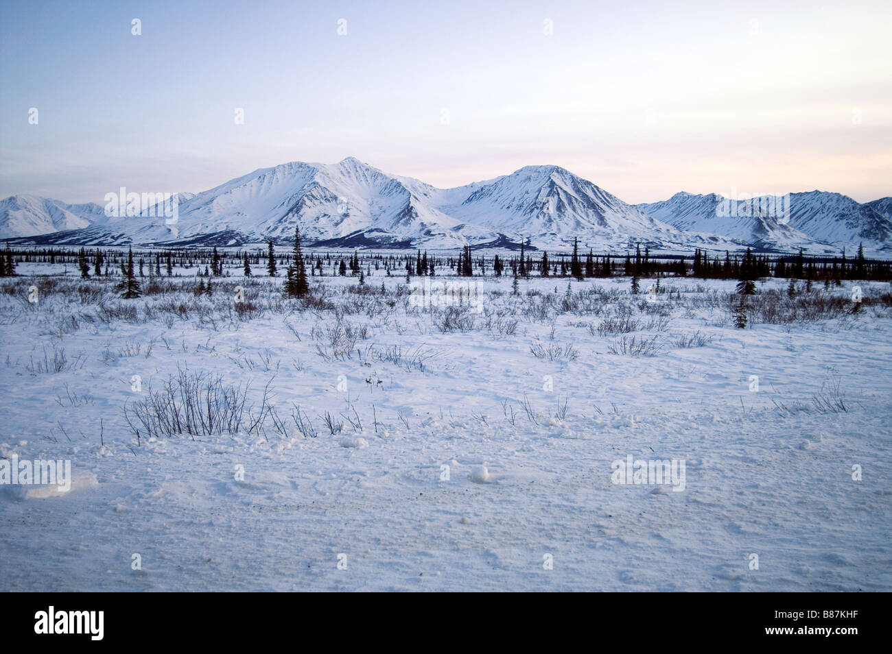 Mountain Tundra Alaska Wilderness Highway 3 Nenana Denali National Park Stati Uniti America del Nord Foto Stock