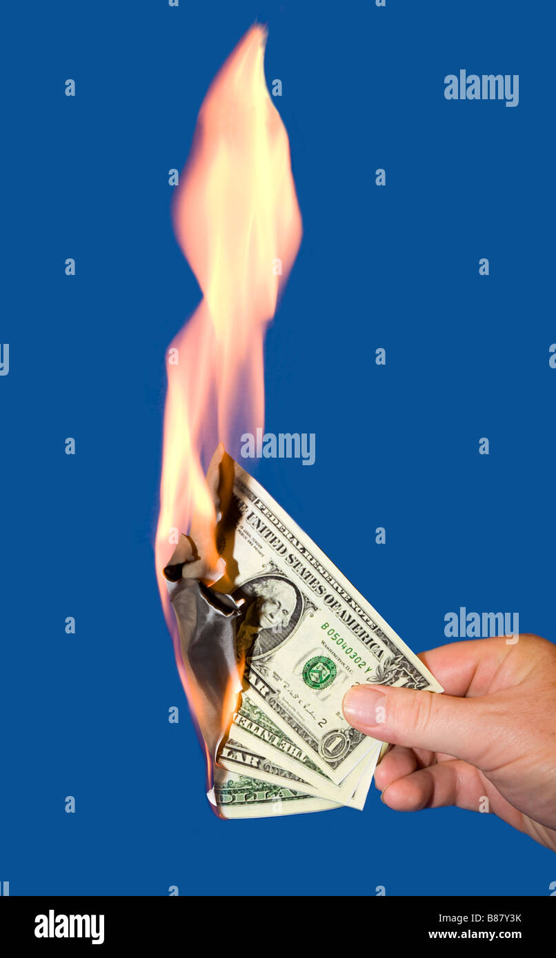 Masterizzazione denaro americano Foto Stock