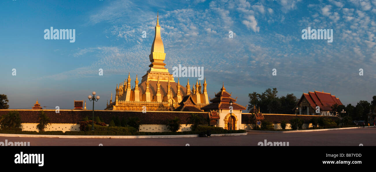 Pha That Luang tempio, Vientiane. Laos Foto Stock