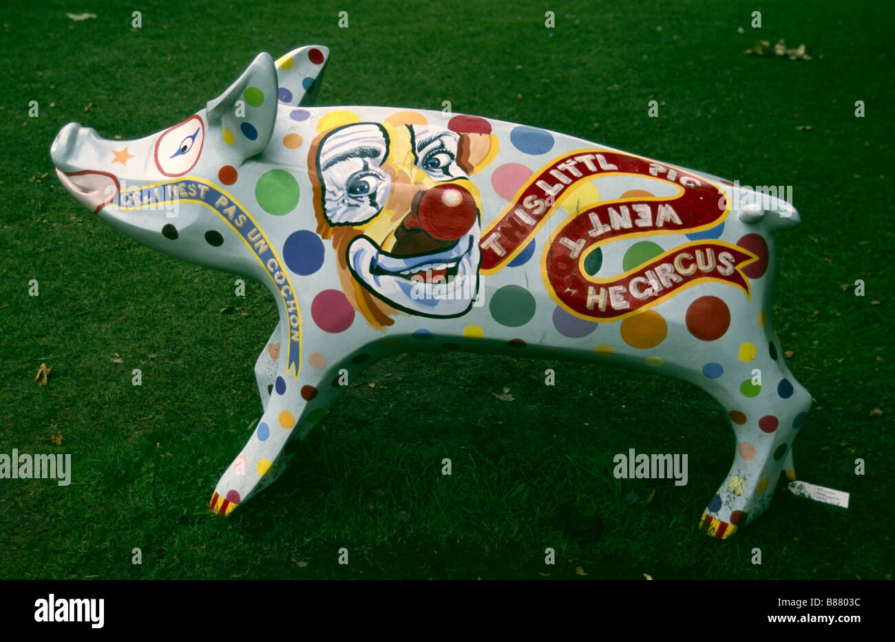 Maiale Porc au Cirque uno di Bladud suini dell 'Bagno Spa " Somerset REGNO UNITO Foto Stock