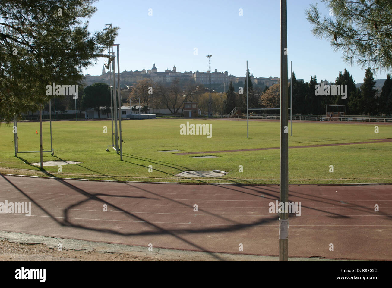 Toledo Rugby Stadium e pista atletica Spagna Foto Stock