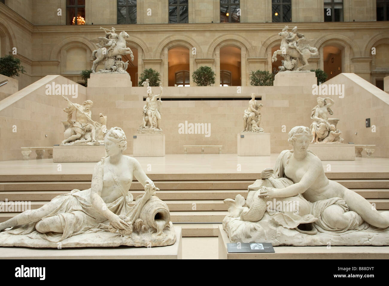 Parigi Museo del Louvre Cour Marly Foto Stock