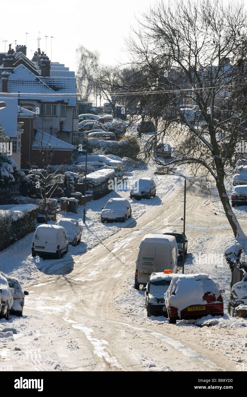Finchley in neve Foto Stock