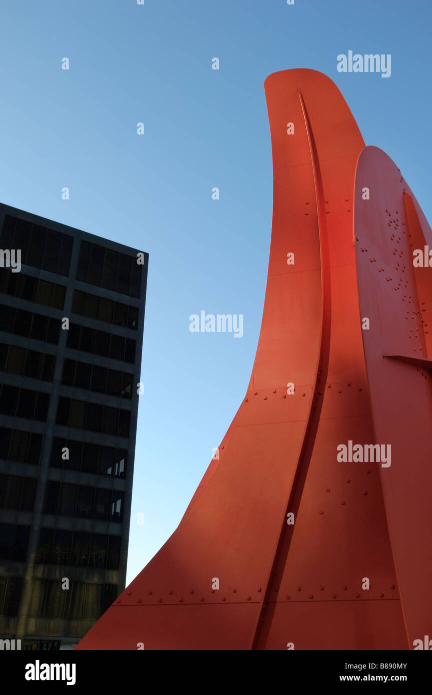 La Grande Vitesse scultura di Alexander Calder in Grand Rapids Michigan STATI UNITI Foto Stock