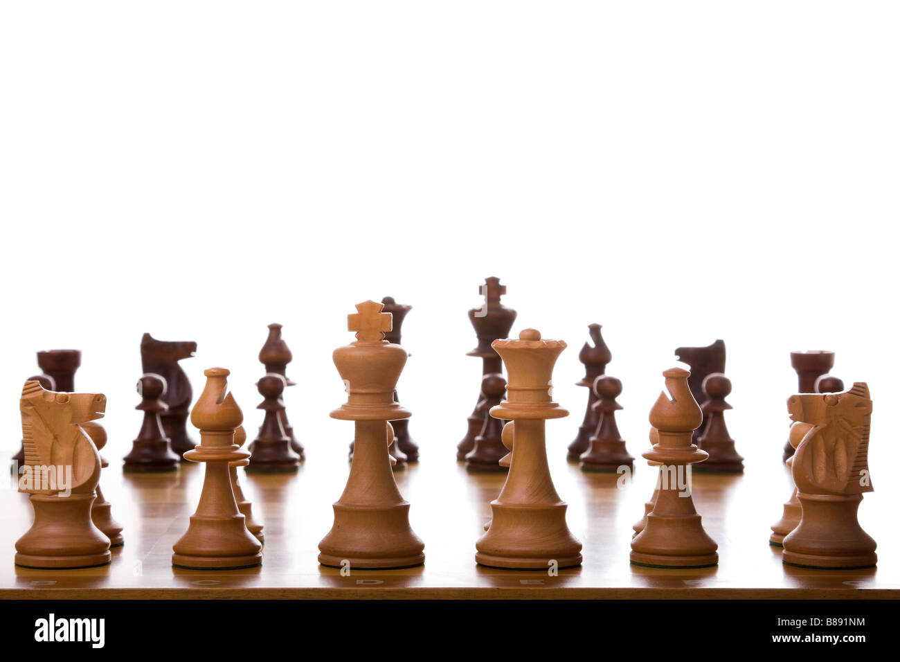 Chiudere prospettiva di scacchi messa a fuoco selettiva Foto Stock