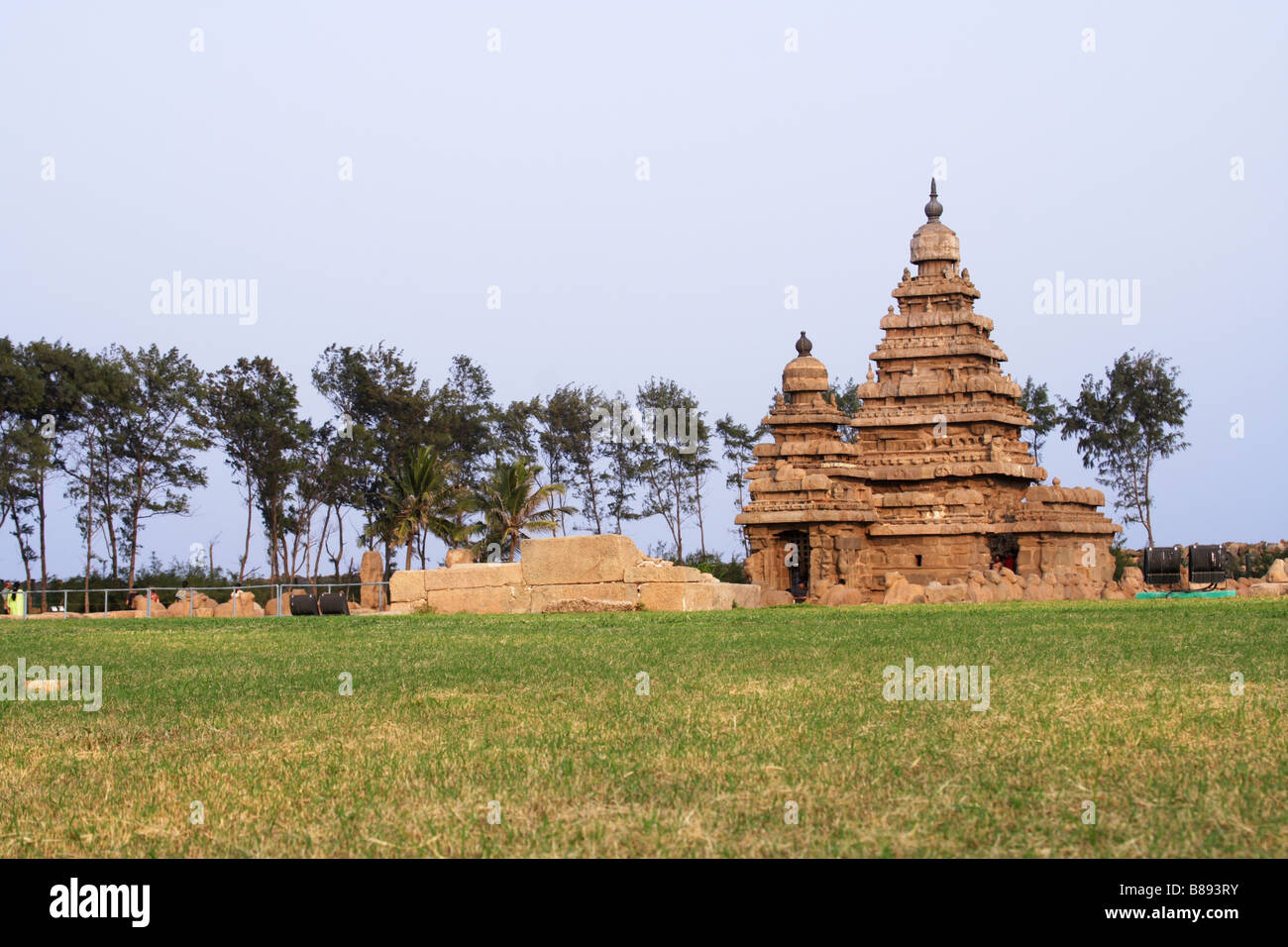 Famoso tempio shore a Mamallapuram,l'India Foto Stock
