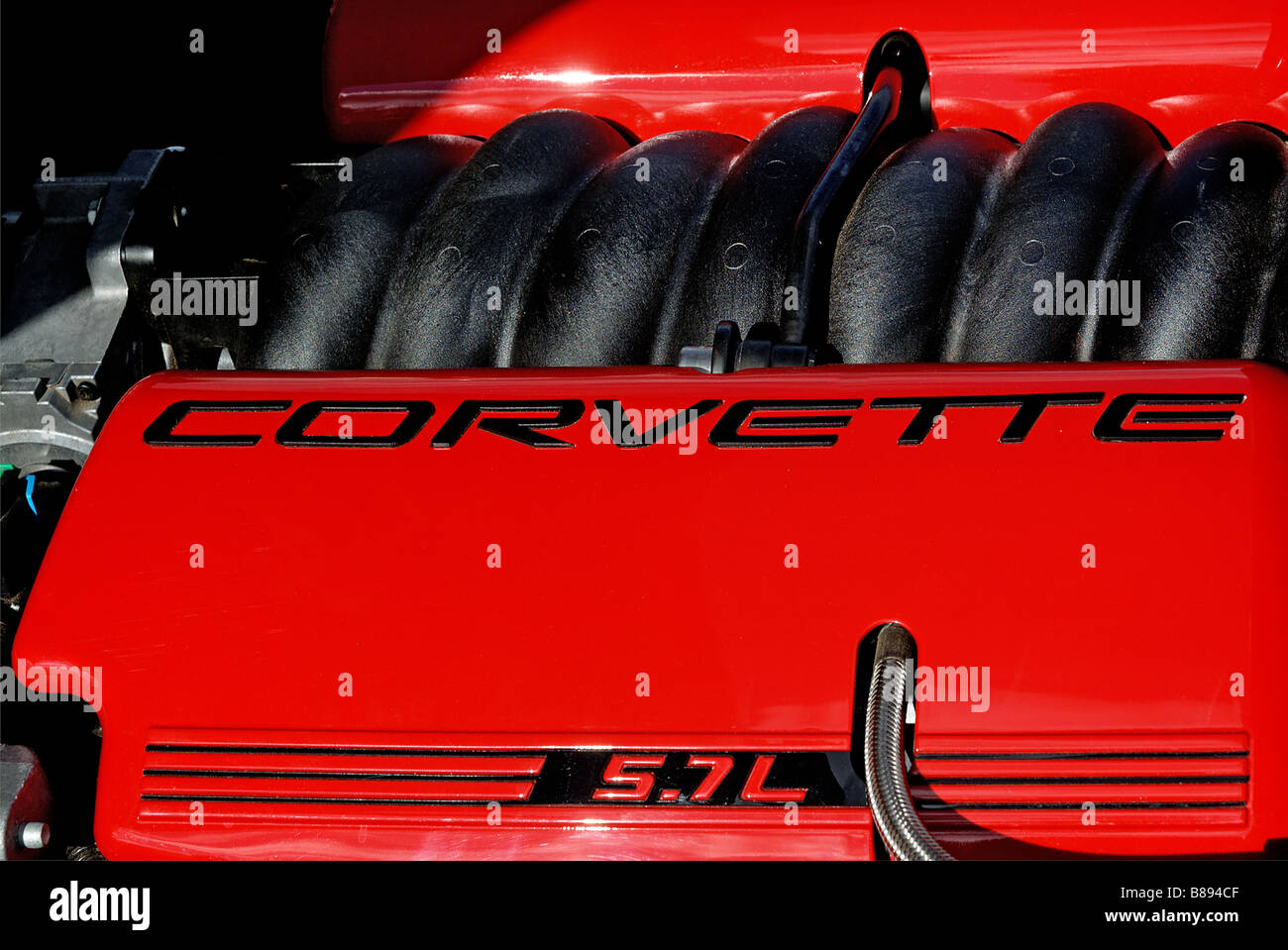 Una Chevrolet Corvette motore Foto Stock
