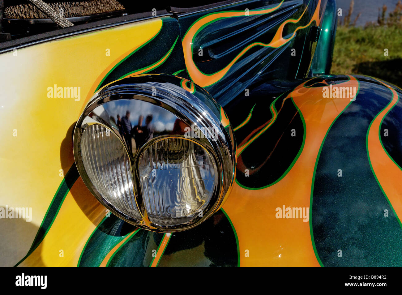 Dettaglio di un'auto personalizzata Foto Stock