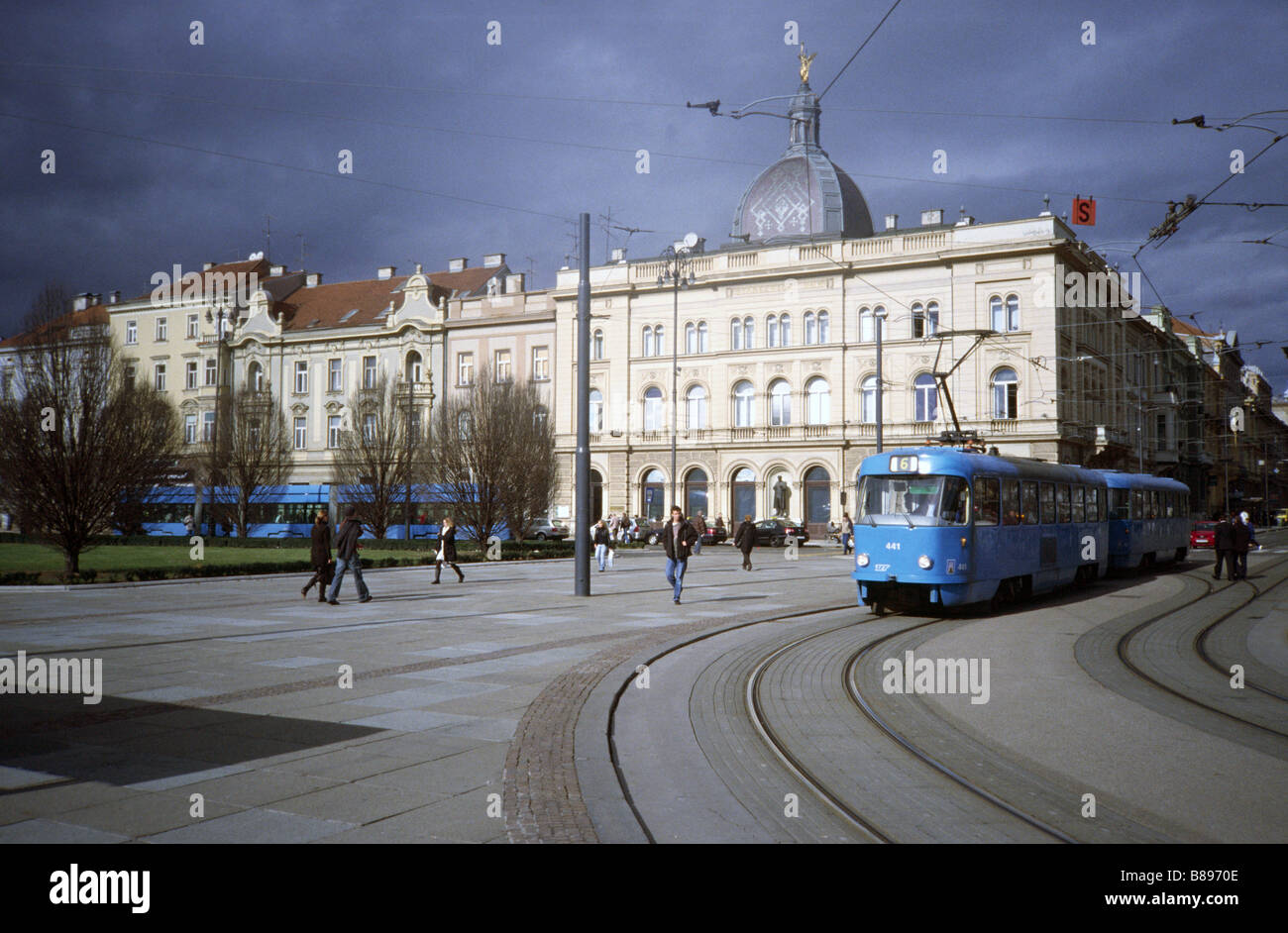 Tram, Zagabria, Croazia Foto Stock