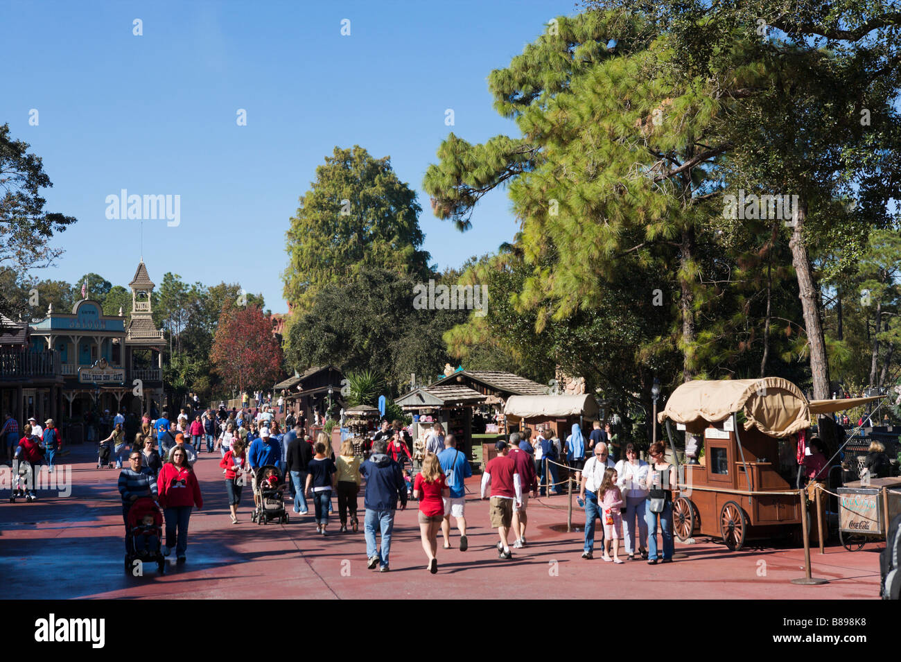 Frontierland, Magic Kingdom, il Walt Disney World Resort, Lake Buena Vista Orlando, Florida, Stati Uniti d'America Foto Stock
