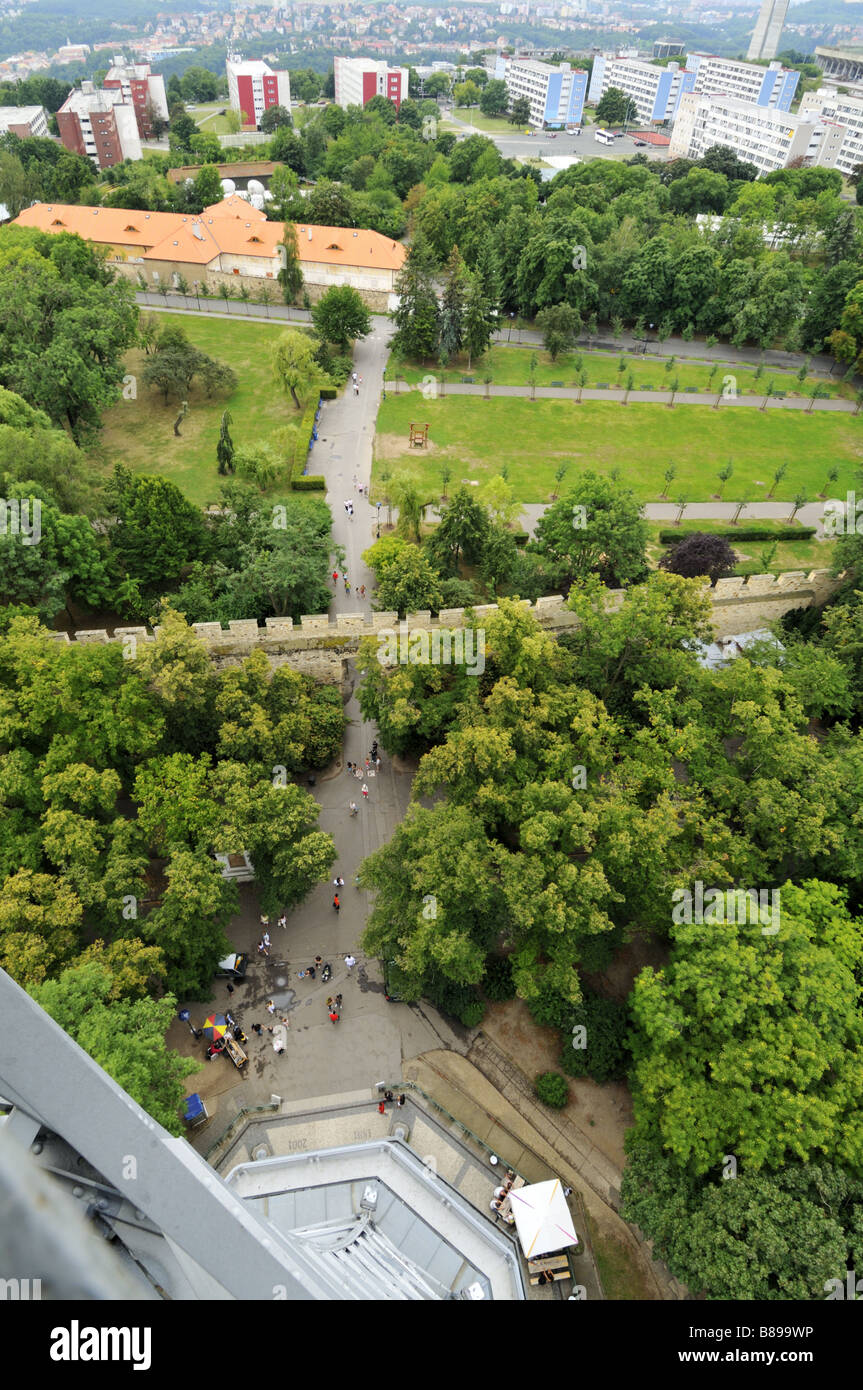 Vista da Praga sulla Torre Petrin Foto Stock