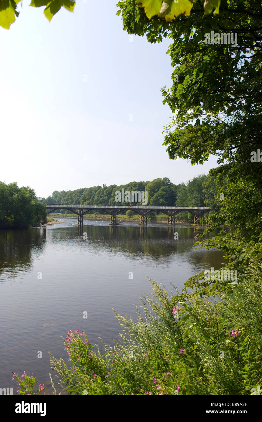 Fiume Ribble al Parco Avenham Preston Lancashire regni uniti Foto Stock