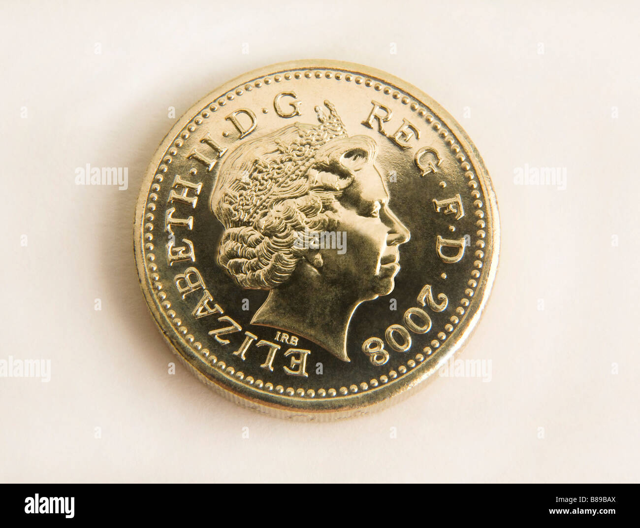 Una moneta di libbra Foto Stock