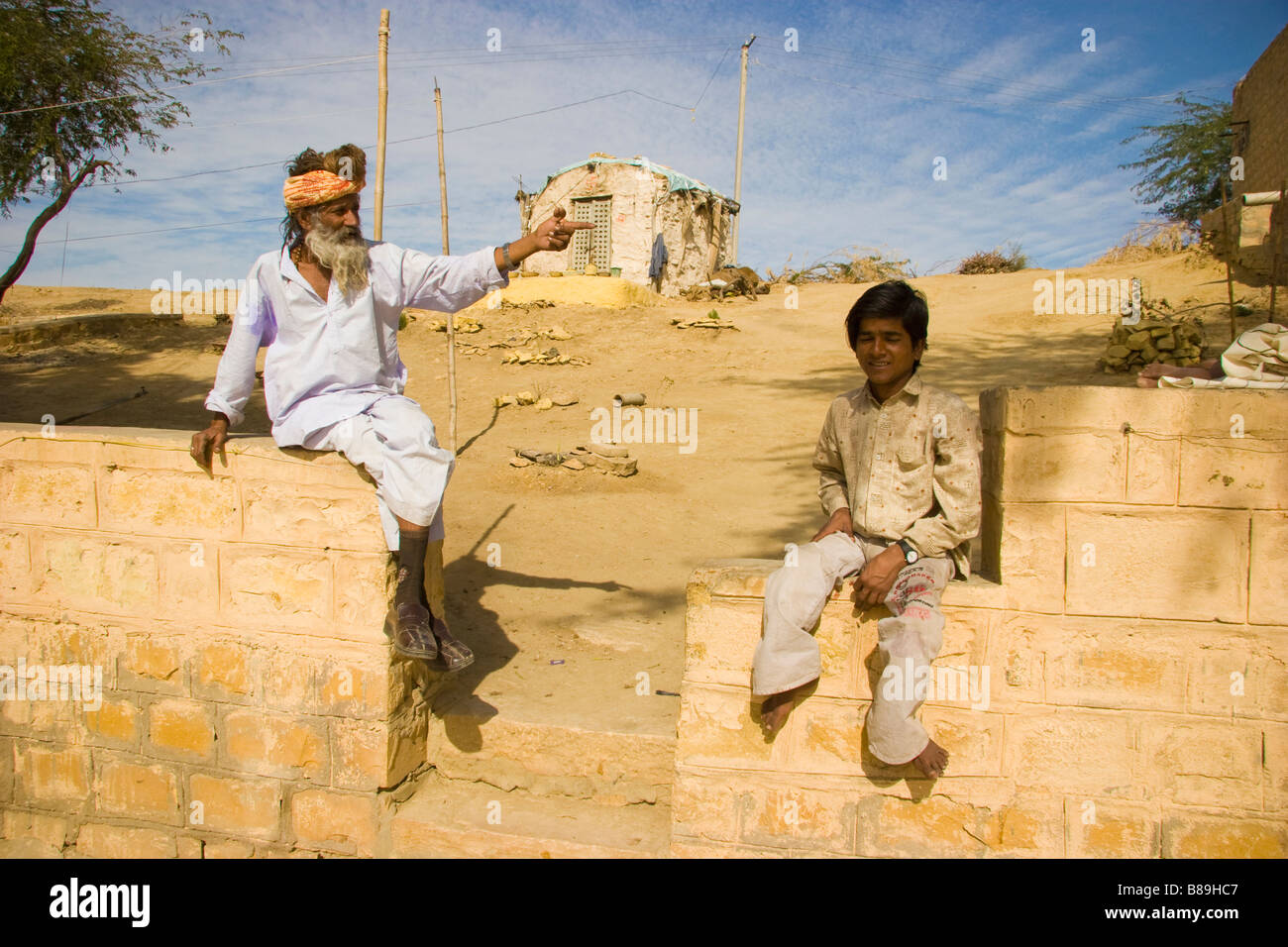 Locale uomini indiano Jaisalmer Rajasthan in India Foto Stock