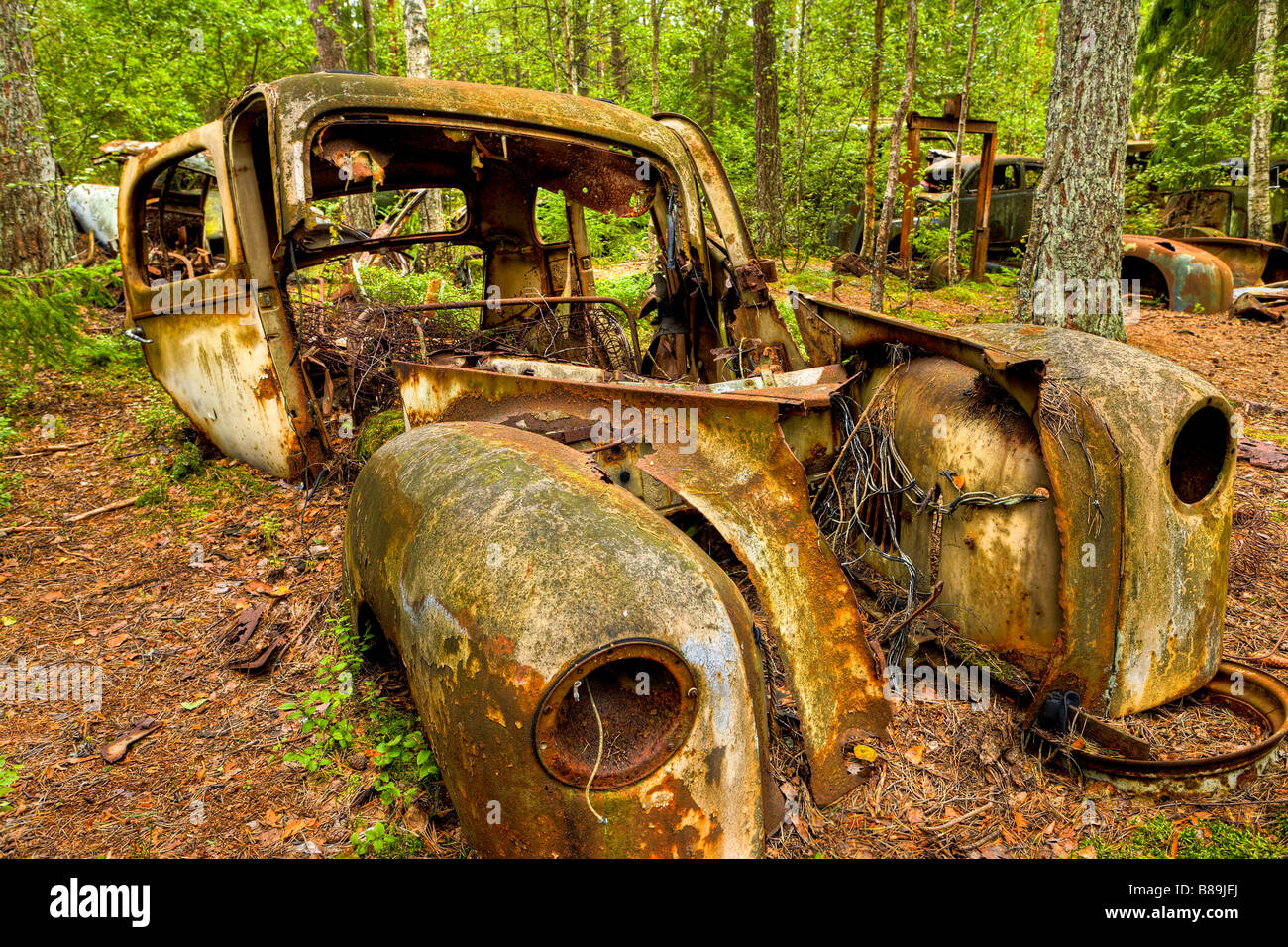 Cimitero di auto Foto Stock
