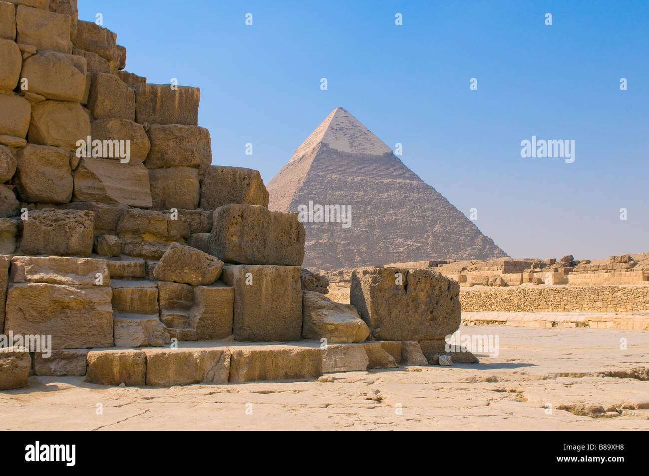 Piramidi di Giza Cairo Foto Stock
