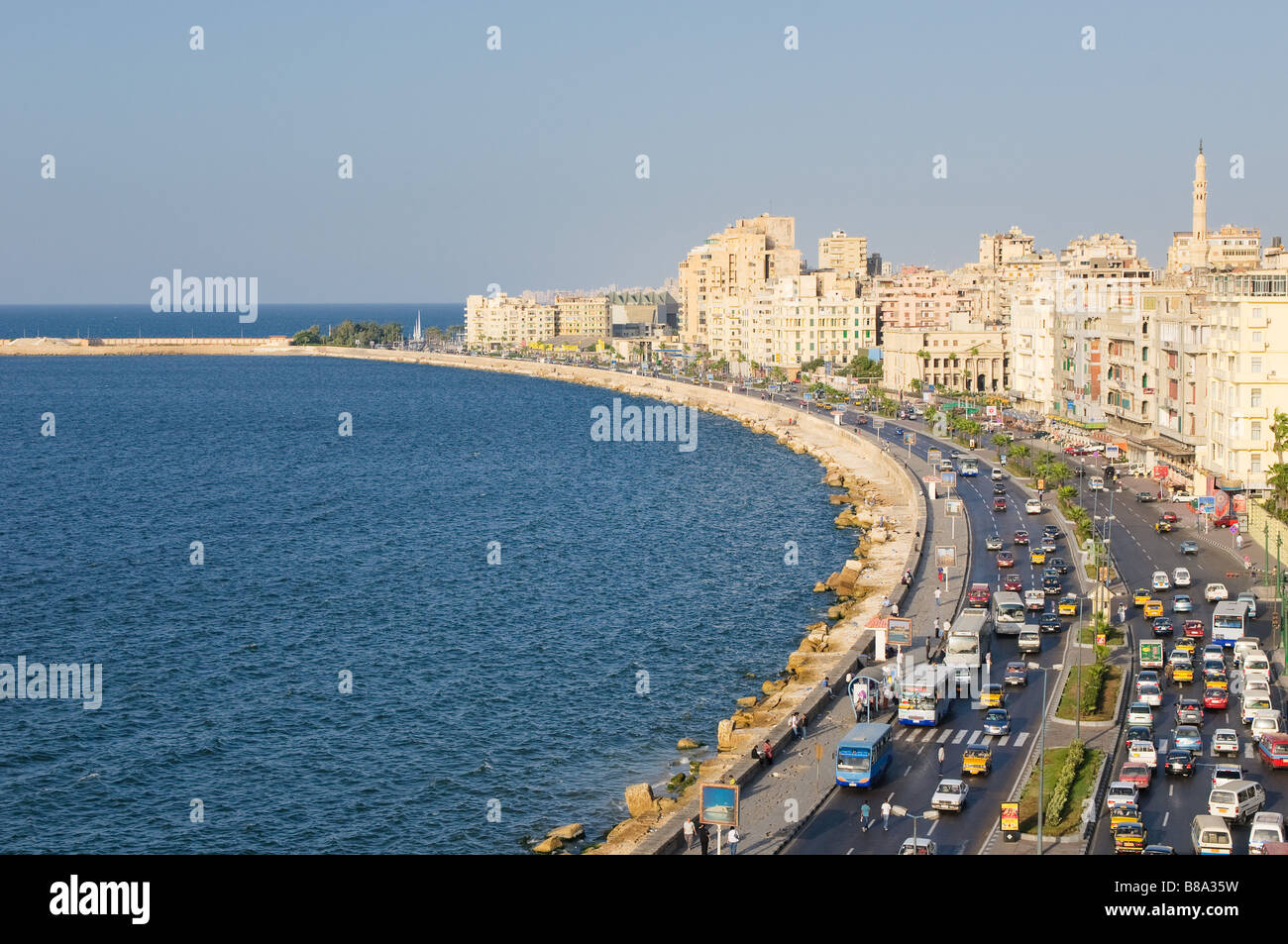 Vista del porto di Alessandria d'Egitto Egitto Foto Stock