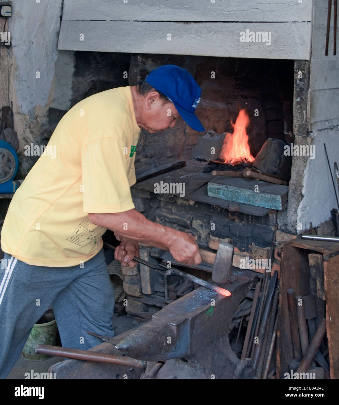 Malacca Malaysia malese Malay Sud Est Asia Chinatown cinese Cina fabbro smith forge smithy Foto Stock