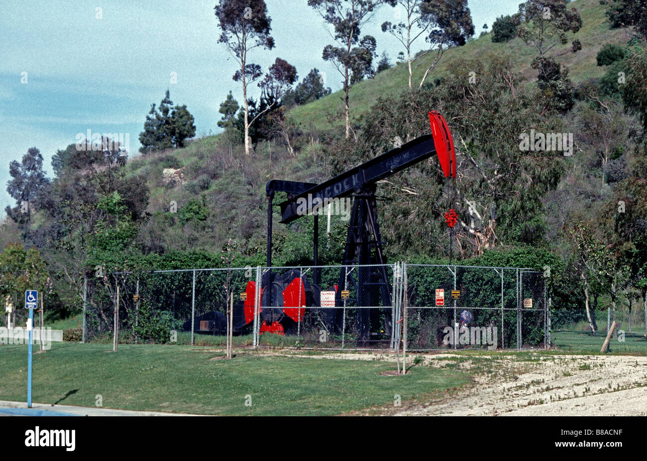 Pompa olio Baldwin Hills Los Angeles California Foto Stock