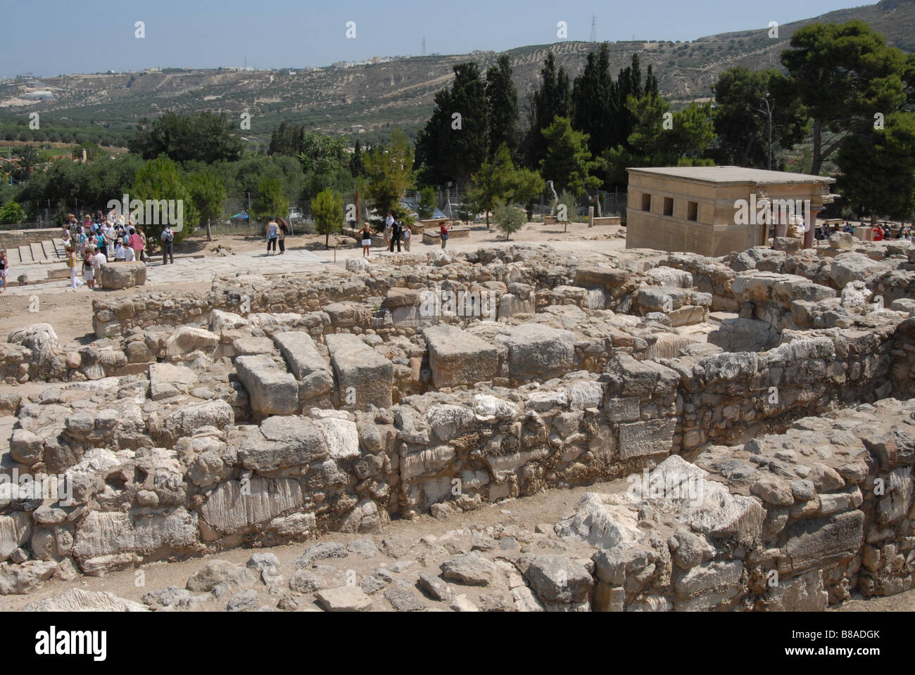 Knossos sito archeologico panoramica Creta, Grecia Foto Stock