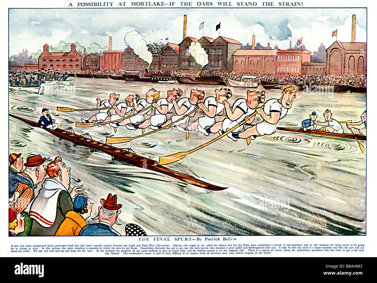 Il fiotto finale 1935 cartoon di una possibilità a Mortlake se i remi costituirà il ceppo Foto Stock