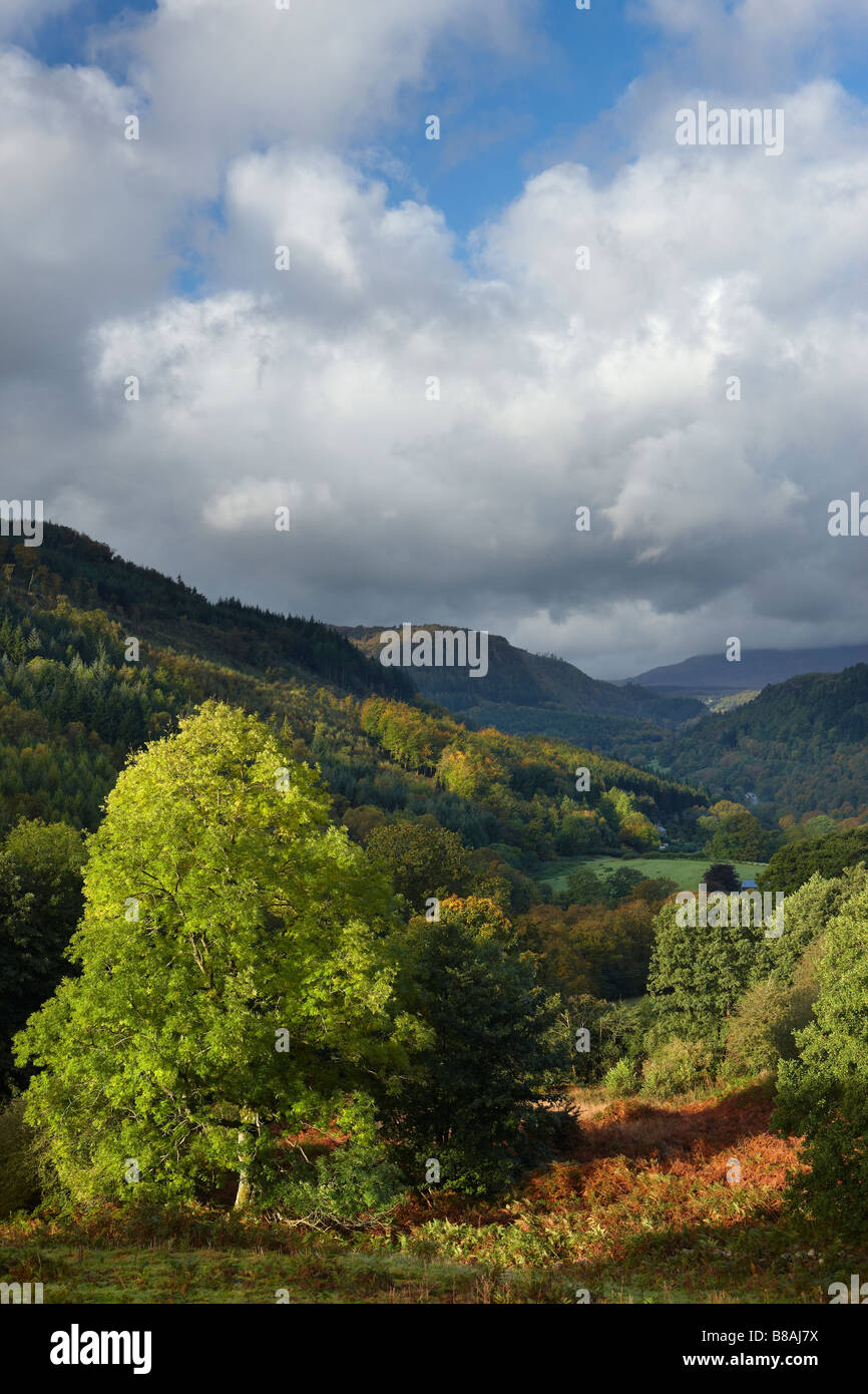 La Valle di Conway, Snowdonia, Galles del Nord, Regno Unito Foto Stock