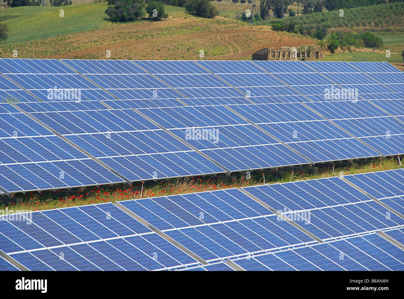Solaranlage impianto solare 39 Foto Stock