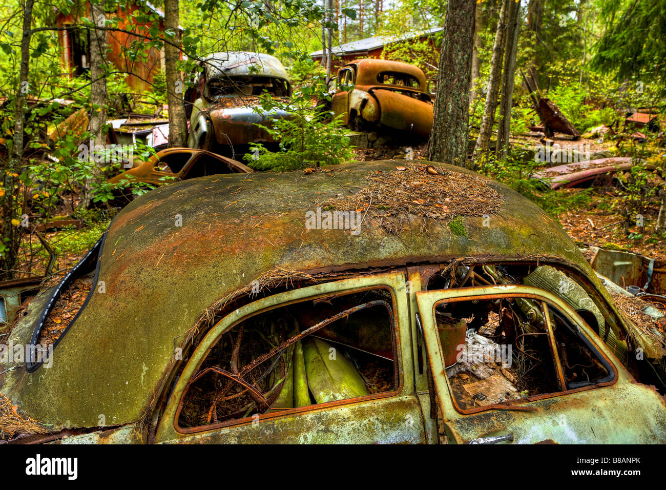 Cimitero di auto Foto Stock