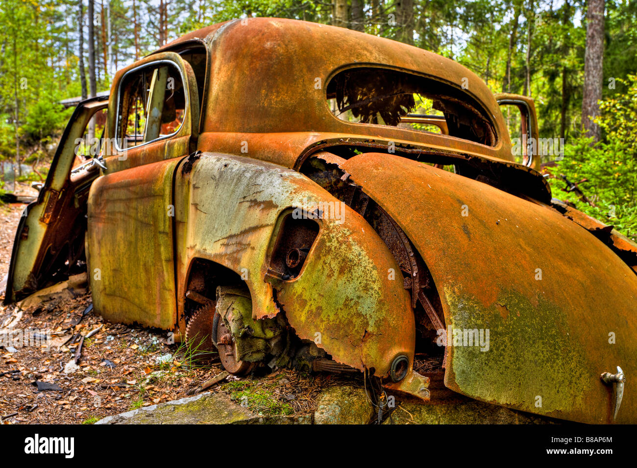 Cimitero di auto Foto Stock