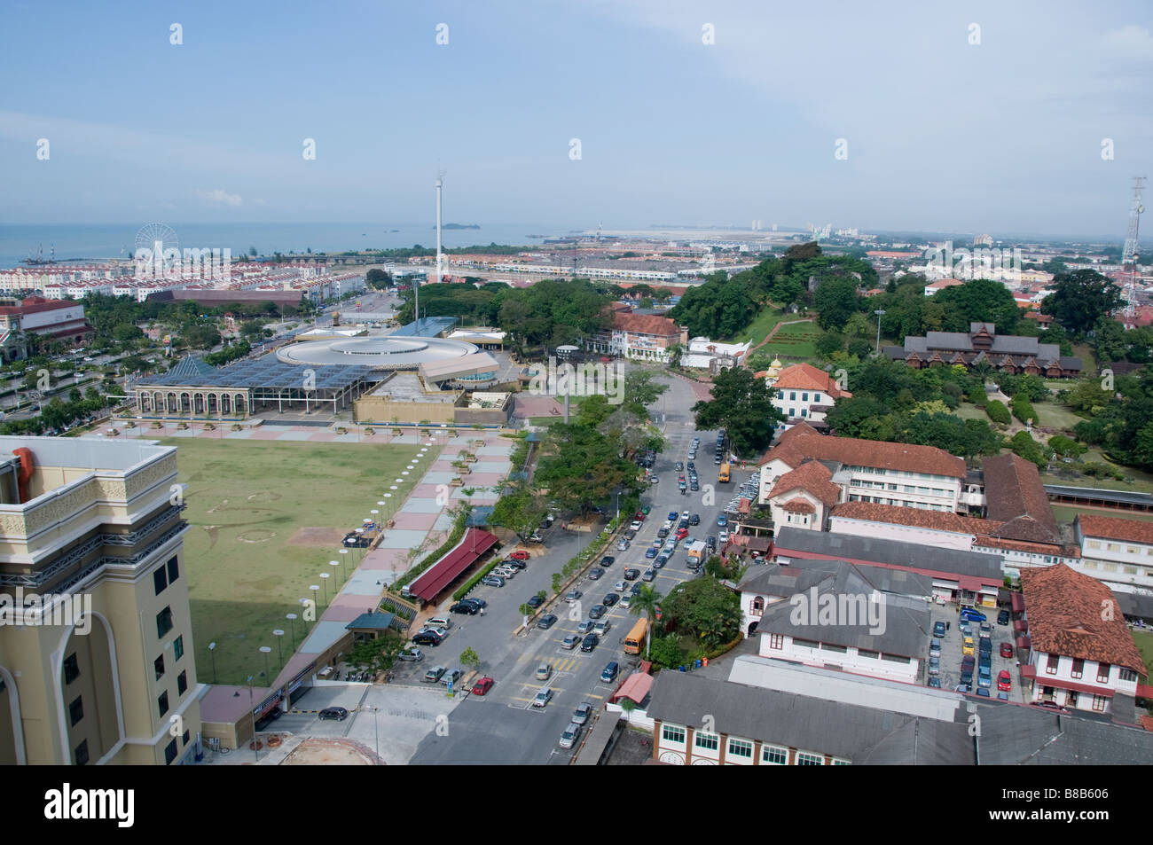 Lungomare Malesia Malacca Harbour Town Center Foto Stock