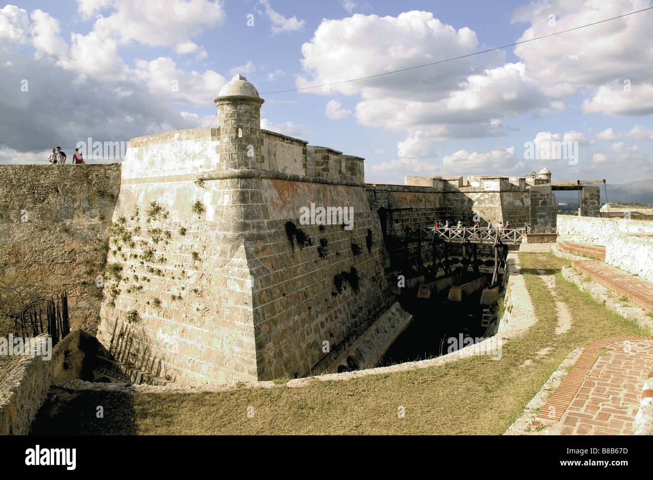 Castillo del Morro, costruito 1638 per proteggere Santiago de Cuba da pirati, Cuba Foto Stock