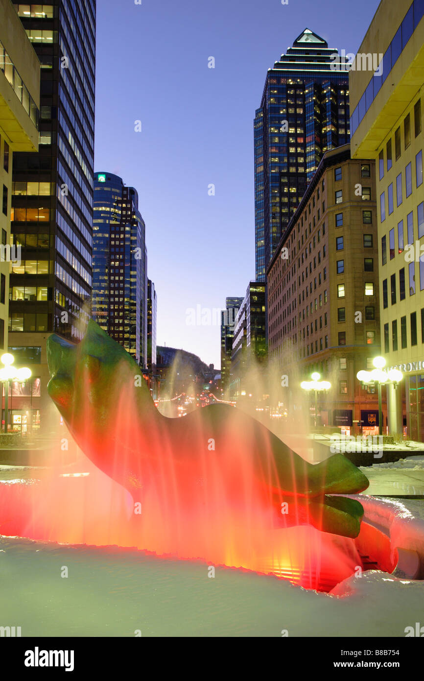 McGill College Ave da luogo Ville-Marie, Montreal, Quebec Foto Stock
