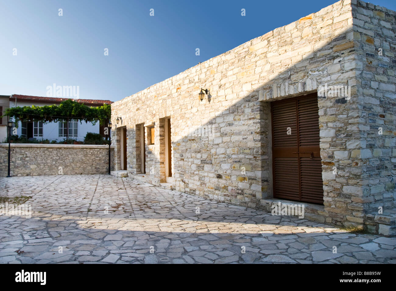 Superiore villaggio di Lefkara sunset city scena. Cipro del sud. Foto Stock